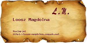 Loosz Magdolna névjegykártya